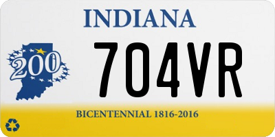 IN license plate 704VR