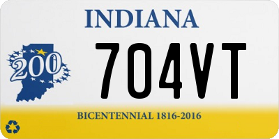 IN license plate 704VT