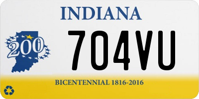 IN license plate 704VU