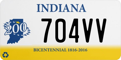 IN license plate 704VV