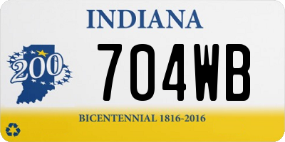 IN license plate 704WB