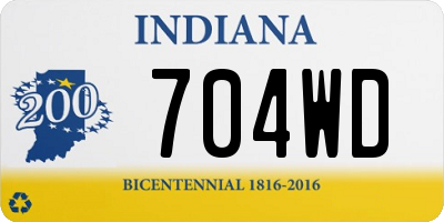 IN license plate 704WD