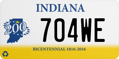 IN license plate 704WE