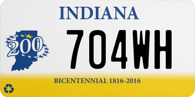 IN license plate 704WH