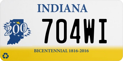 IN license plate 704WI