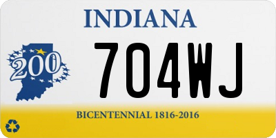 IN license plate 704WJ