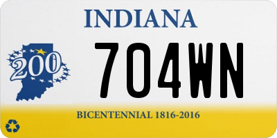 IN license plate 704WN