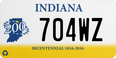 IN license plate 704WZ