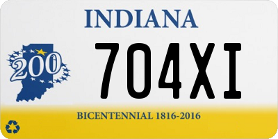 IN license plate 704XI