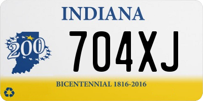 IN license plate 704XJ