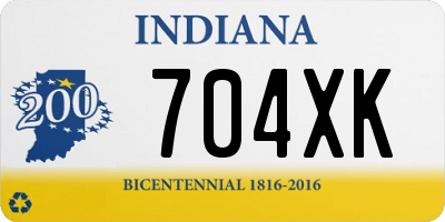 IN license plate 704XK