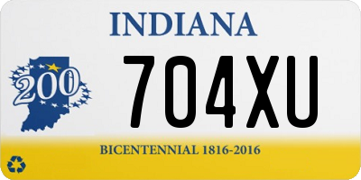 IN license plate 704XU