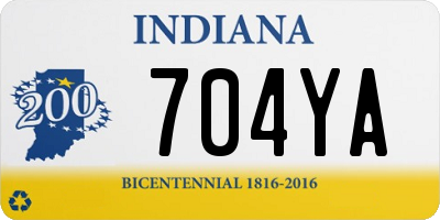 IN license plate 704YA