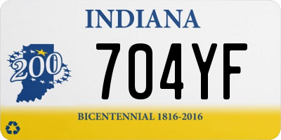 IN license plate 704YF