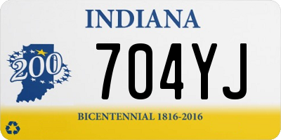 IN license plate 704YJ