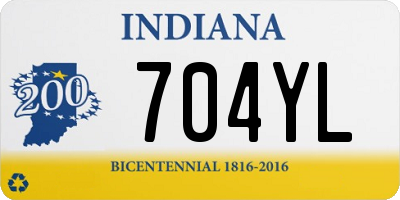 IN license plate 704YL