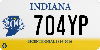 IN license plate 704YP