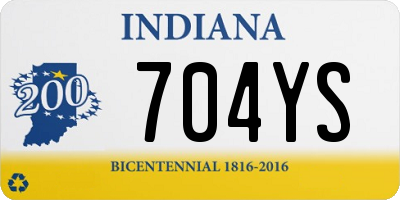 IN license plate 704YS