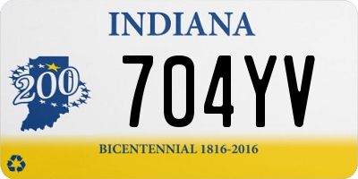 IN license plate 704YV