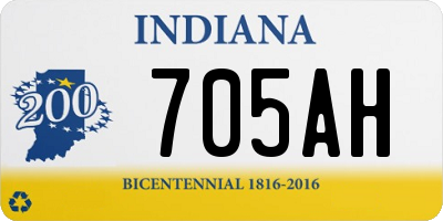 IN license plate 705AH