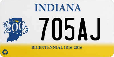 IN license plate 705AJ