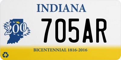 IN license plate 705AR