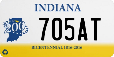 IN license plate 705AT