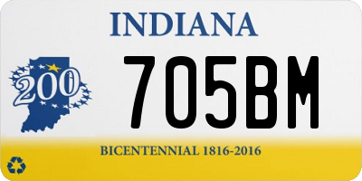 IN license plate 705BM