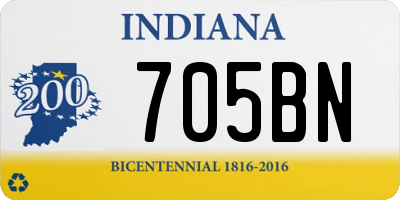 IN license plate 705BN