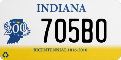 IN license plate 705BO