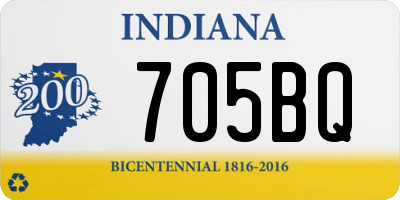 IN license plate 705BQ