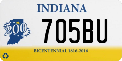 IN license plate 705BU