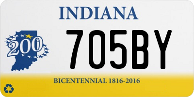 IN license plate 705BY