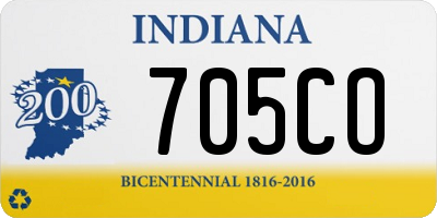 IN license plate 705CO