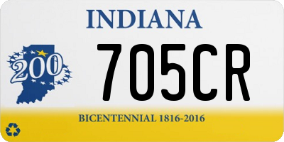 IN license plate 705CR