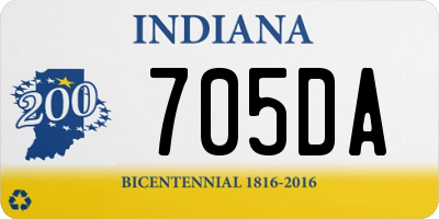 IN license plate 705DA