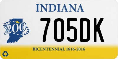 IN license plate 705DK