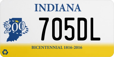 IN license plate 705DL