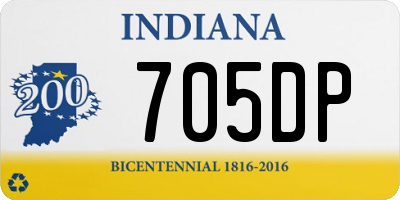IN license plate 705DP