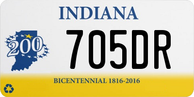 IN license plate 705DR