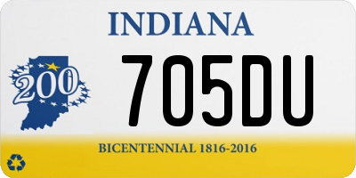 IN license plate 705DU