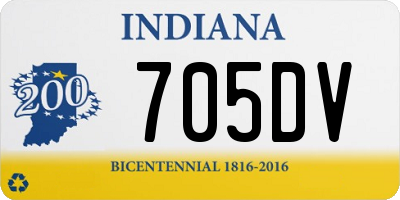 IN license plate 705DV