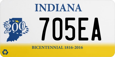 IN license plate 705EA