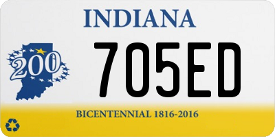 IN license plate 705ED