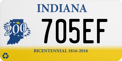 IN license plate 705EF