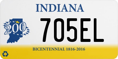 IN license plate 705EL