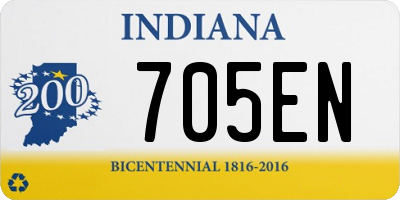 IN license plate 705EN