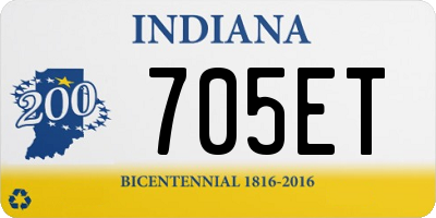IN license plate 705ET