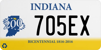 IN license plate 705EX