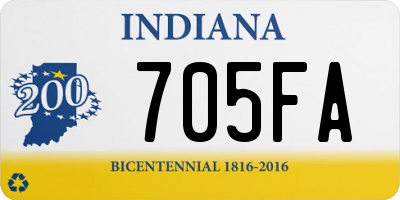 IN license plate 705FA